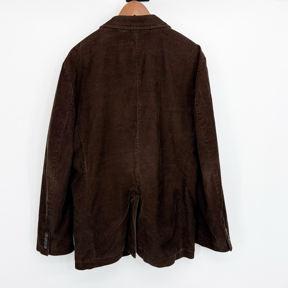 J Crew Mens Y2K Vintage Corduroy Blazer Brown L 100 Cotton Quiet Luxury Jacket - Picture 4 of 16